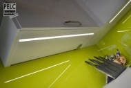 Zafrézované osvětlení s elektronickým vypínačem. 